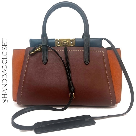 Coach Troupe Carryall in Colorblock F78545 Bag - Tan And Wallet Set - Picture 2 of 16